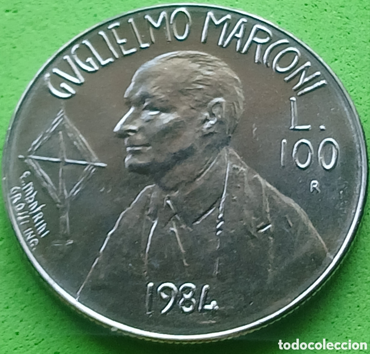 Monedas antiguas de Europa: San Marino 100 liras 1984 km#165 Cient&iacute;ficos