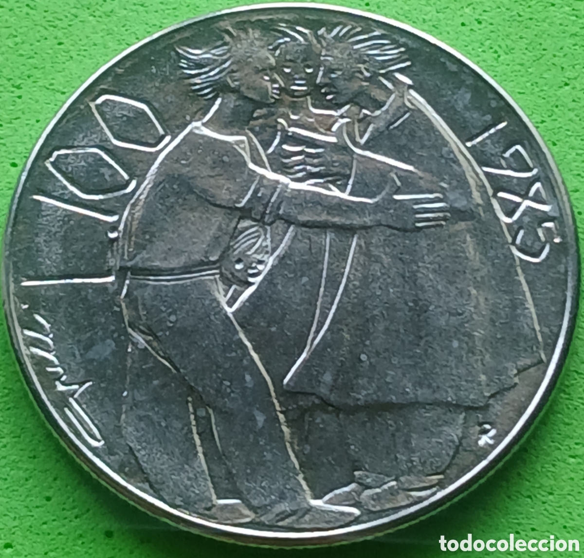 Monedas antiguas de Europa: San Marino 100 liras 1985 km#179 Lucha contra las drogas