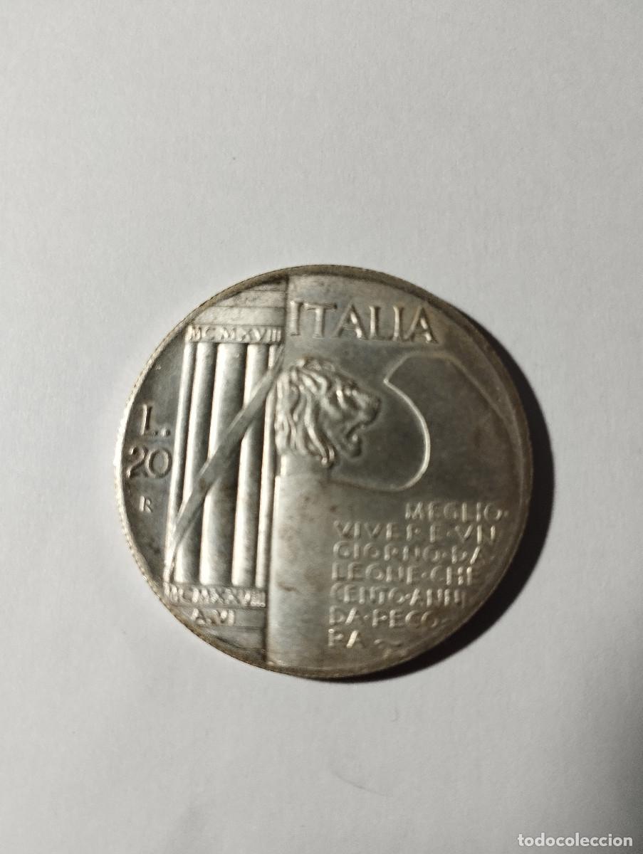 Monedas antiguas de Europa: moneda plata mussolini - Foto 2
