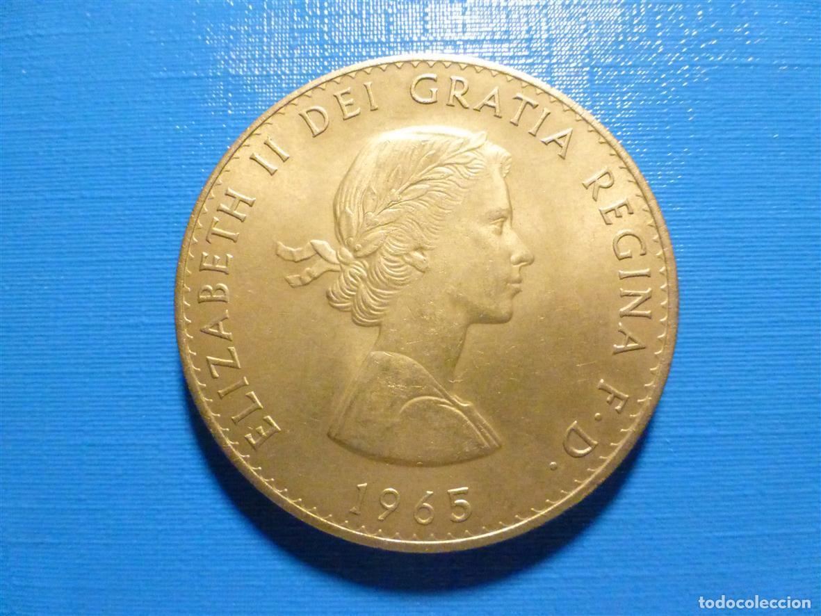 Monedas antiguas de Europa: Moneda Reino Unido - Elizabeth II - Churchill - A&ntilde;o 1965 - 1 Crown - Conmemorativa