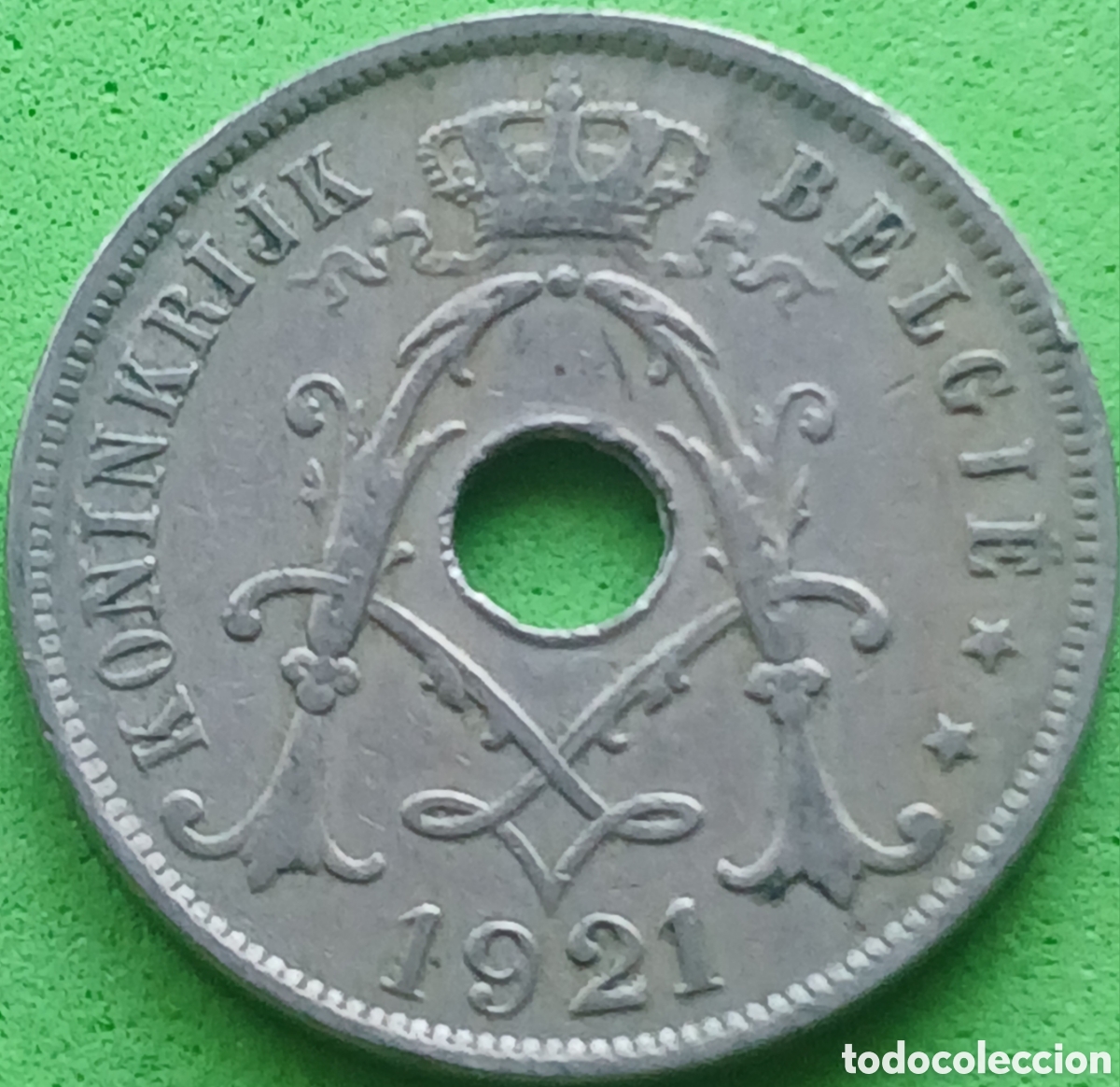 Monnaies anciennes de Europe: B&eacute;lgica 25 c&eacute;ntimos 1921 km#69 Belgie