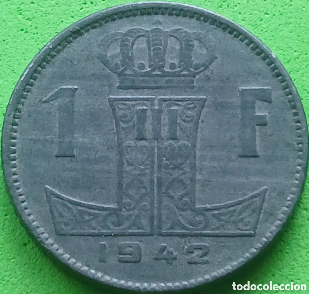 Monedas antiguas de Europa: B&eacute;lgica 1 franco 1942 km#127 Belgique-Belgie