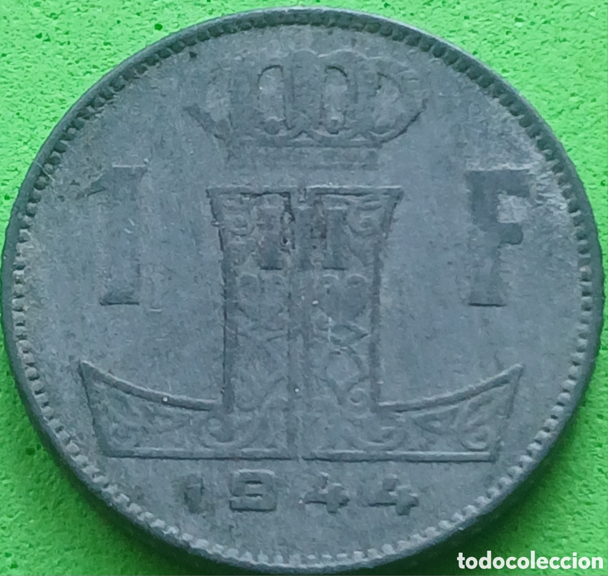 Monedas antiguas de Europa: B&eacute;lgica 1 franco 1944 km#128 Belgie-Belgique