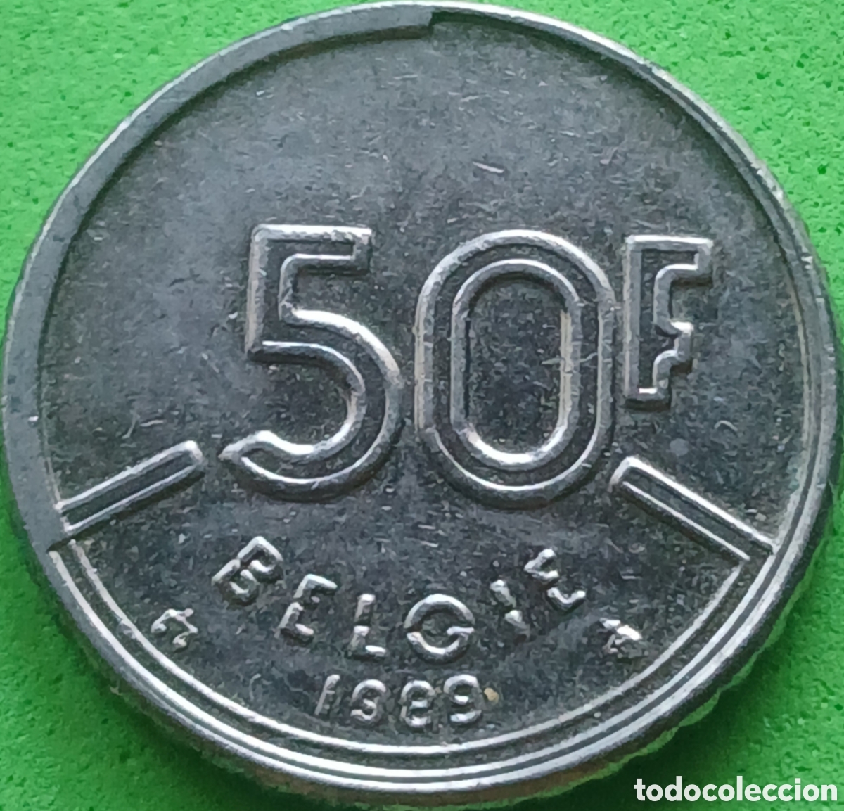 Moedas antigas da Europa: B&eacute;lgica 50 francos 1989 km#169