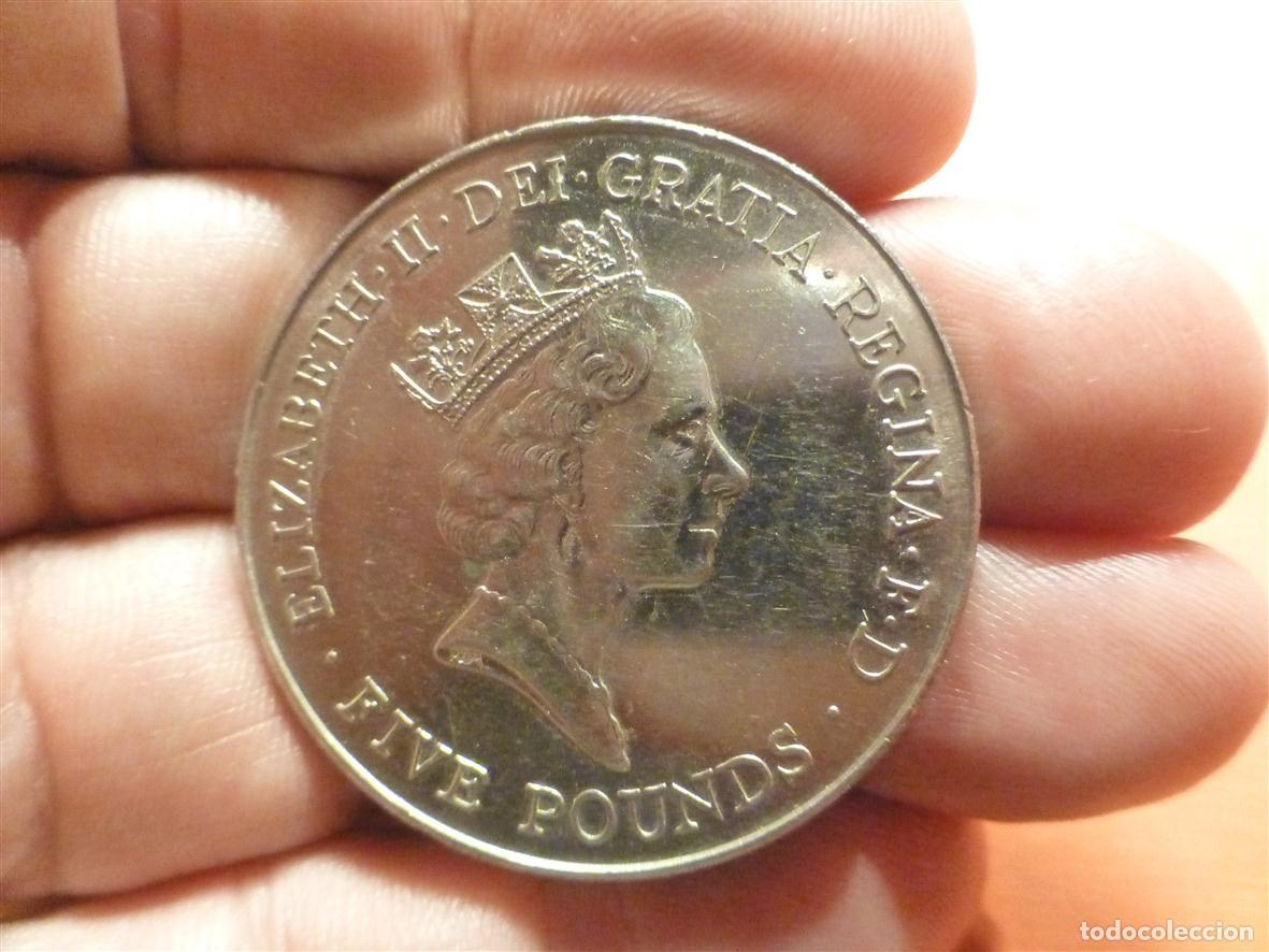 Monedas antiguas de Europa: Moneda Reino Unido - 70 Cumplea&ntilde;os Elizabeth II A&ntilde;o 1996 - Five Pounds - Conmemorativa 70th birthday