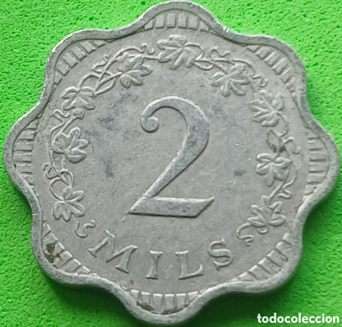 Monedas antiguas de Europa: Malta 2 mils 1972 km#6 - Foto 1
