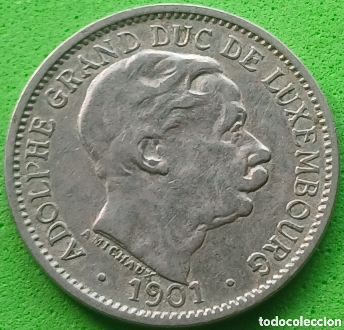 Moedas antigas da Europa: Luxemburgo 10 c&eacute;ntimos 1901 km#25