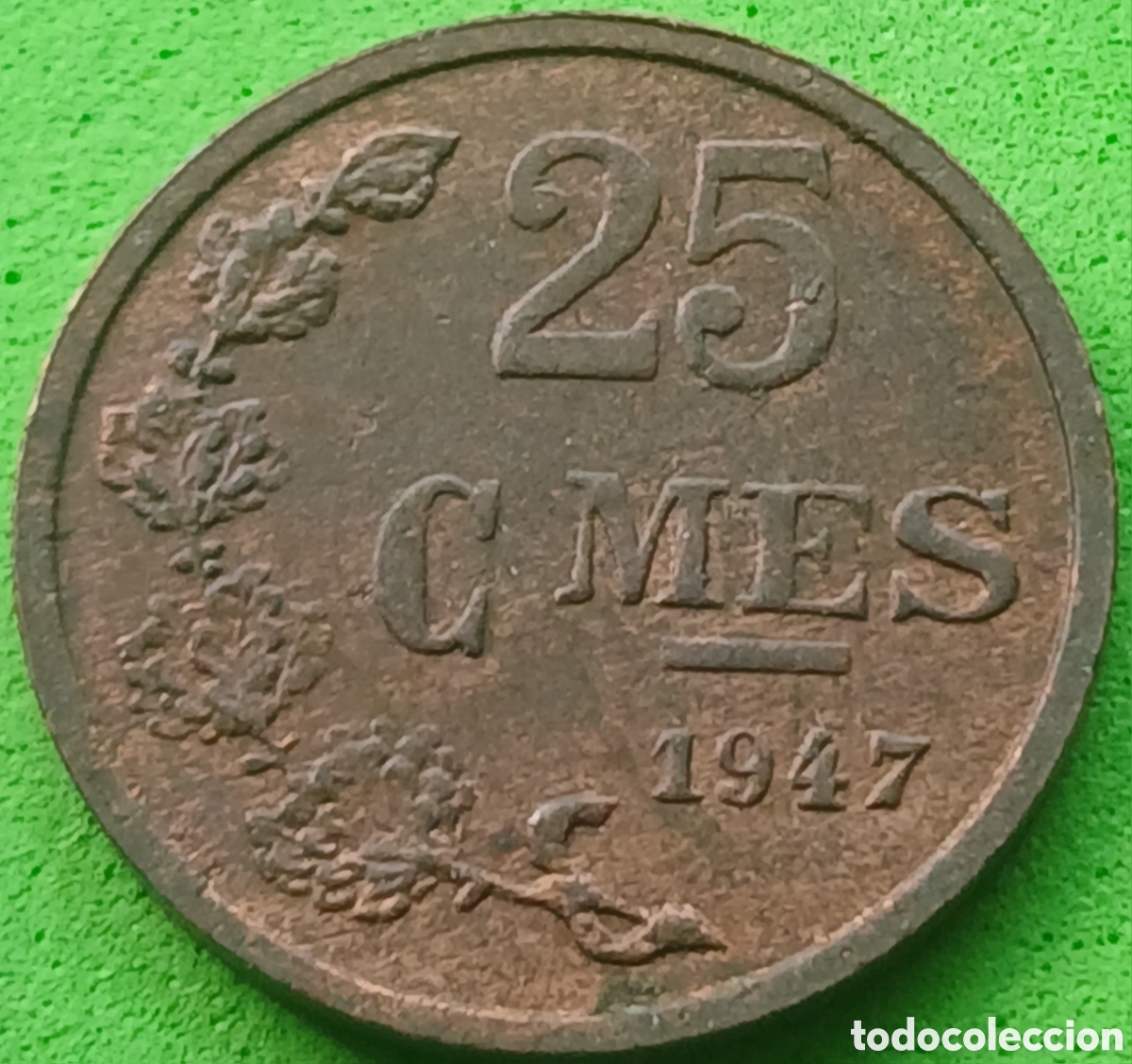 Monedas antiguas de Europa: Luxemburgo 25 c&eacute;ntimos 1947 km#45