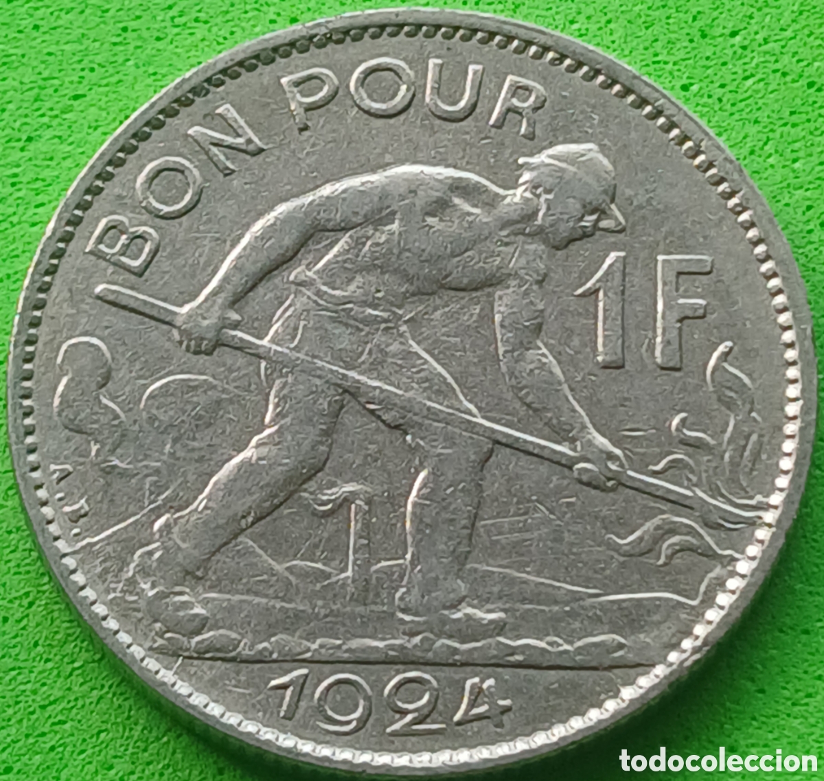 Monedas antiguas de Europa: Luxemburgo 1 franco 1924 km#35