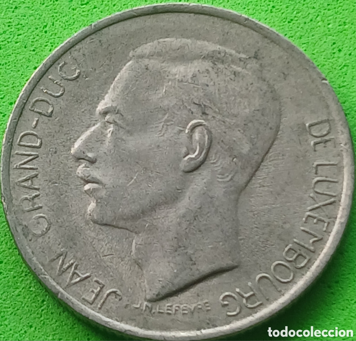 Moedas antigas da Europa: Luxemburgo 5 francos 1976 km#56