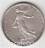 Monedas antiguas de Europa: FRANCIA - MONEDA DE 5 FRANCOS DE PLATA DEL A&Ntilde;O 1962 - KM # 926
