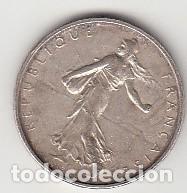 Monedas antiguas de Europa: FRANCIA - MONEDA DE 5 FRANCOS DE PLATA DEL A&Ntilde;O 1964 - KM # 926