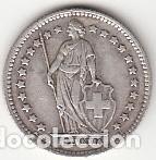 Monedas antiguas de Europa: SUIZA - MONEDA DE 1 FRANCO DE PLATA DEL A&Ntilde;O 1943 - KM # 24