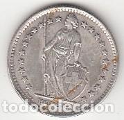 Monedas antiguas de Europa: SUIZA - MONEDA DE 2 FRANCOS DE PLATA DEL A&Ntilde;O 1963 - KM # 21