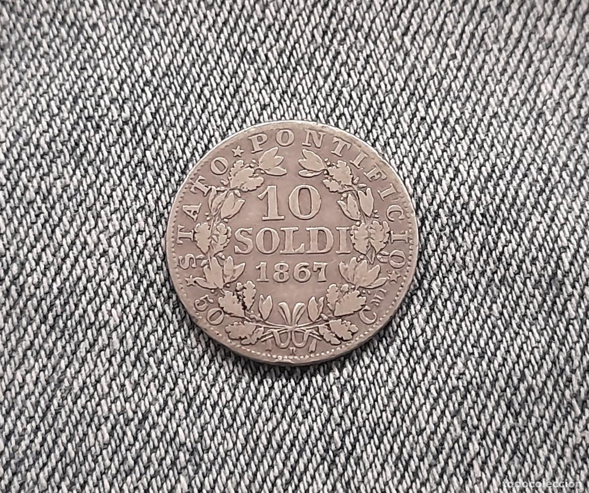 Monedas antiguas de Europa: Estados Pontificios, 10 Soldi 1867