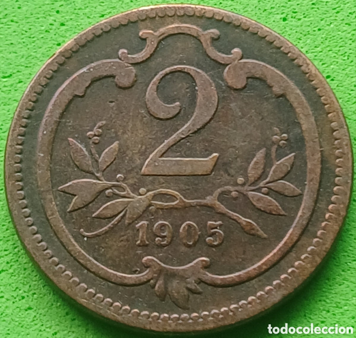Monedas antiguas de Europa: Austria 2 hellers 1905 km#2801 - Foto 1
