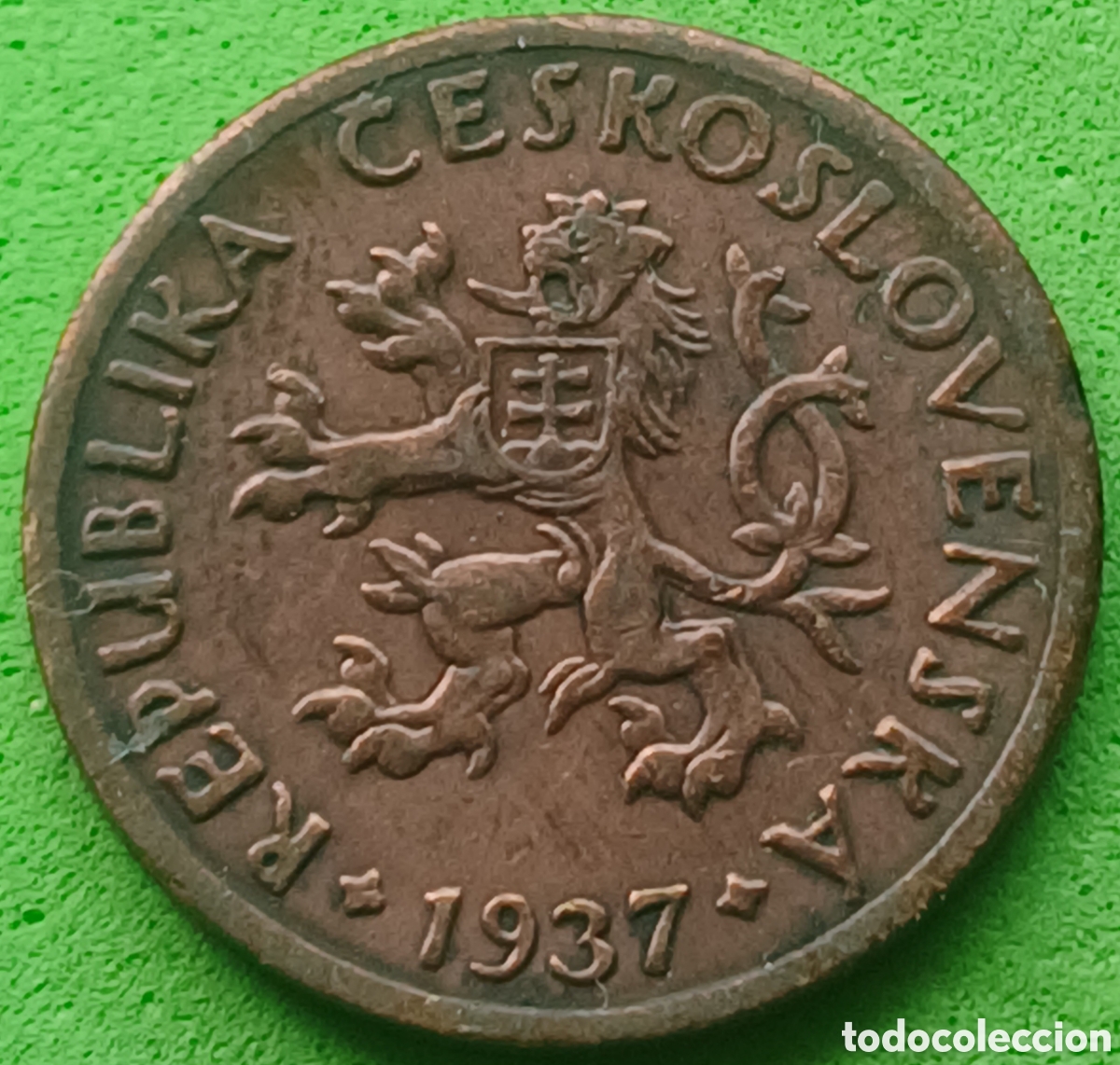 Monedas antiguas de Europa: Checoslovaquia 10 hellers 1937 km#3
