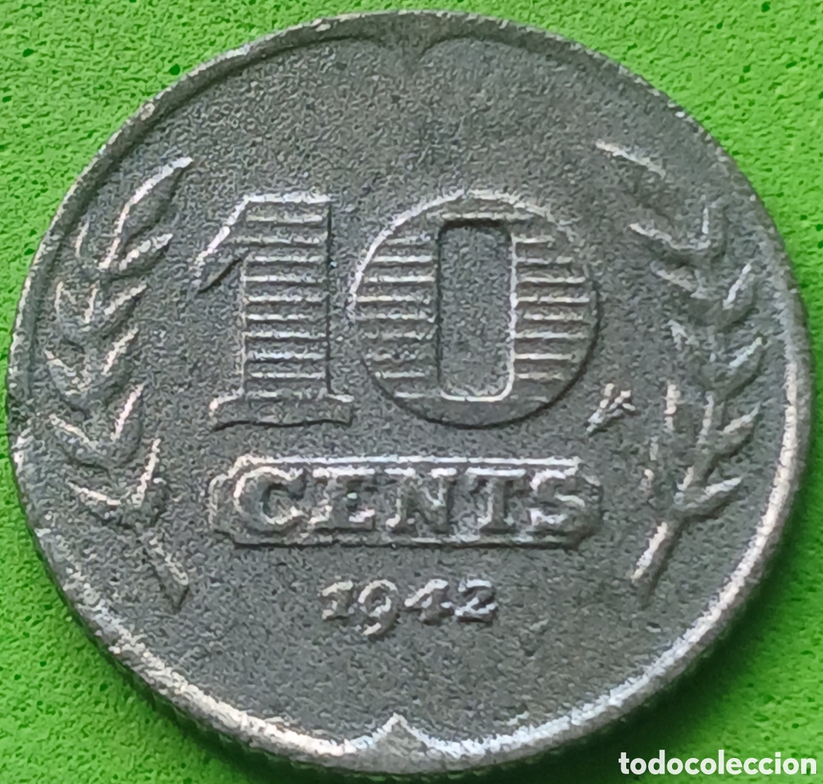 Monedas antiguas de Europa: Pa&iacute;ses Bajos 10 cents 1942 km#173