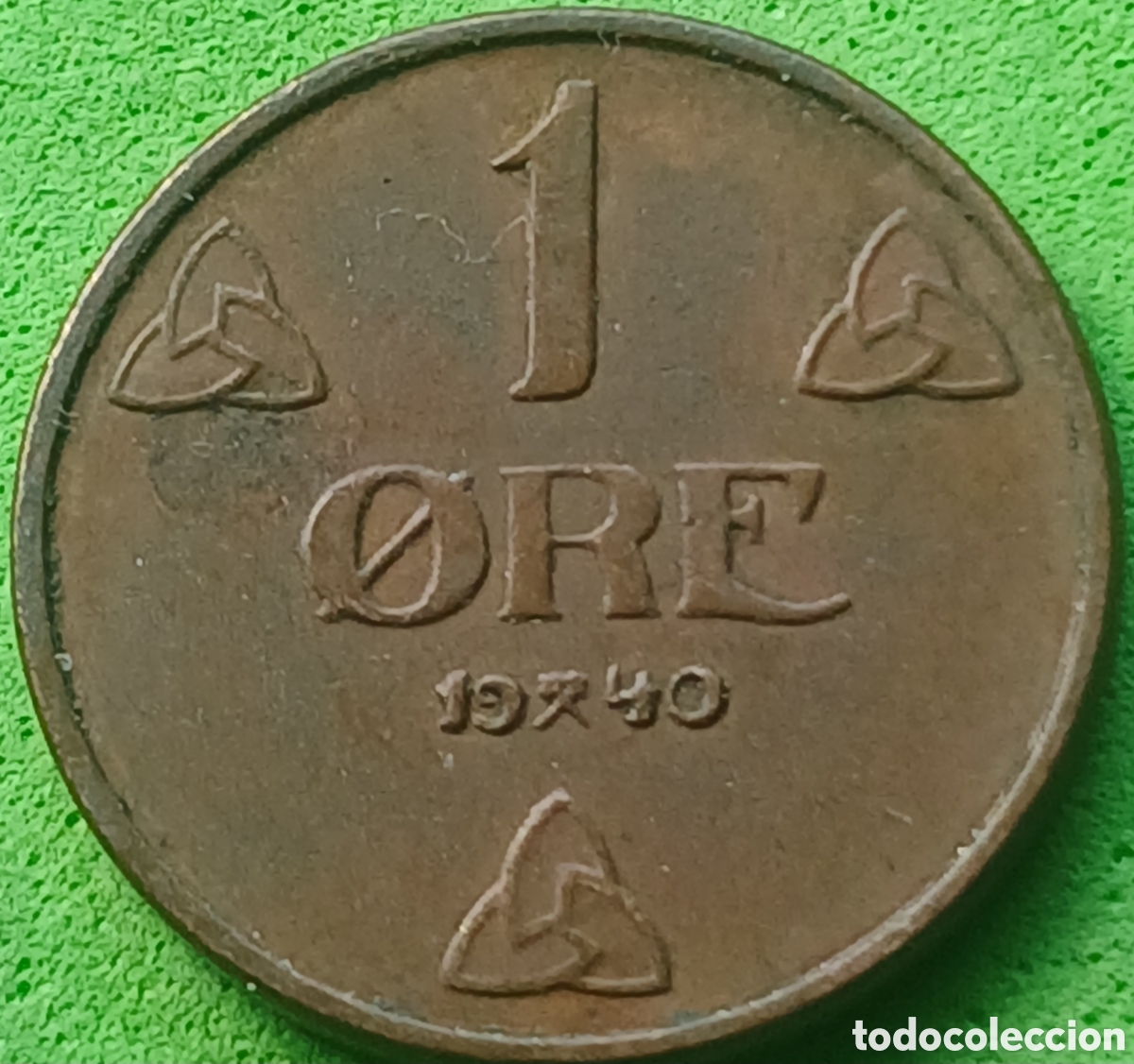 Monedas antiguas de Europa: Noruega 1 ore 1940 km#367