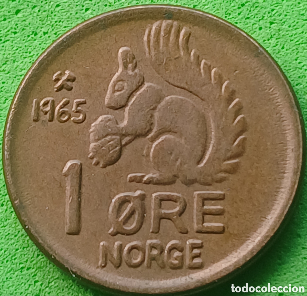 Monedas antiguas de Europa: Noruega 1 ore 1965 km#403