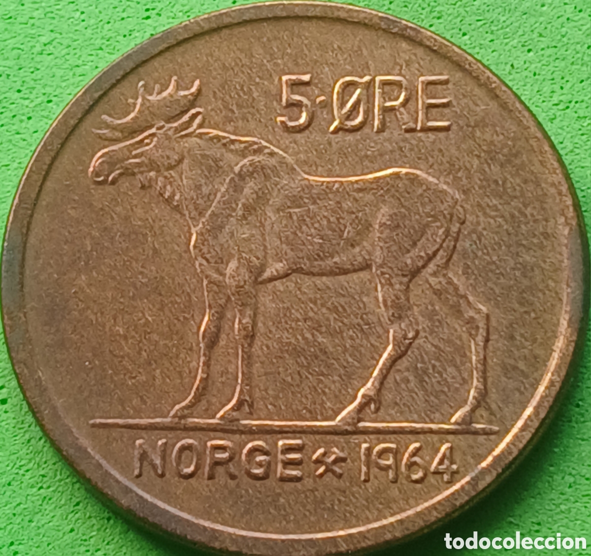 Monedas antiguas de Europa: Noruega 5 ore 1964 km#405