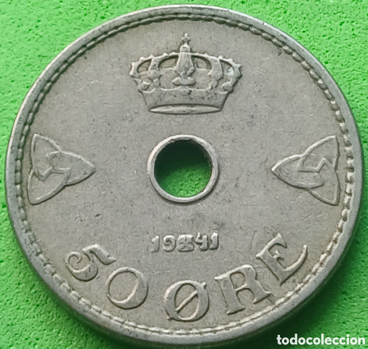 Monedas antiguas de Europa: Noruega 50 ore 1941 km#386