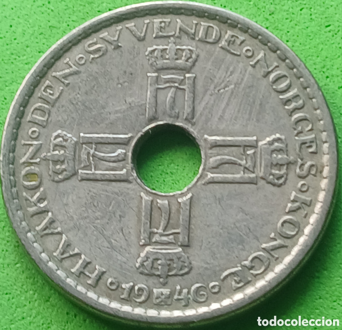 Monedas antiguas de Europa: Noruega 1 corona 1946 km#385