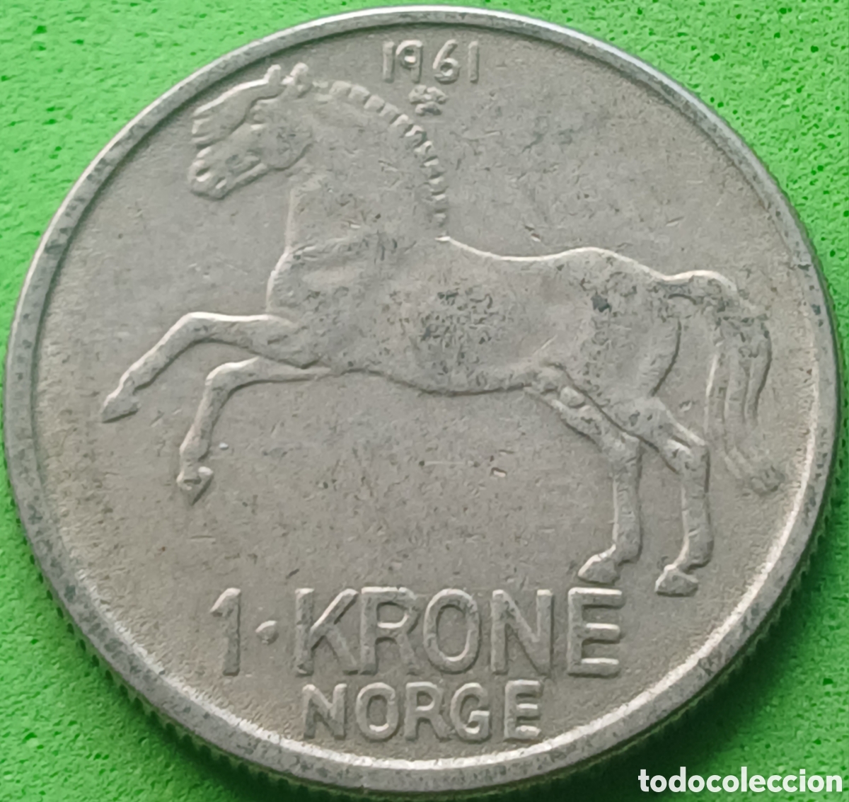 Monedas antiguas de Europa: Noruega 1 corona 1961 km#409