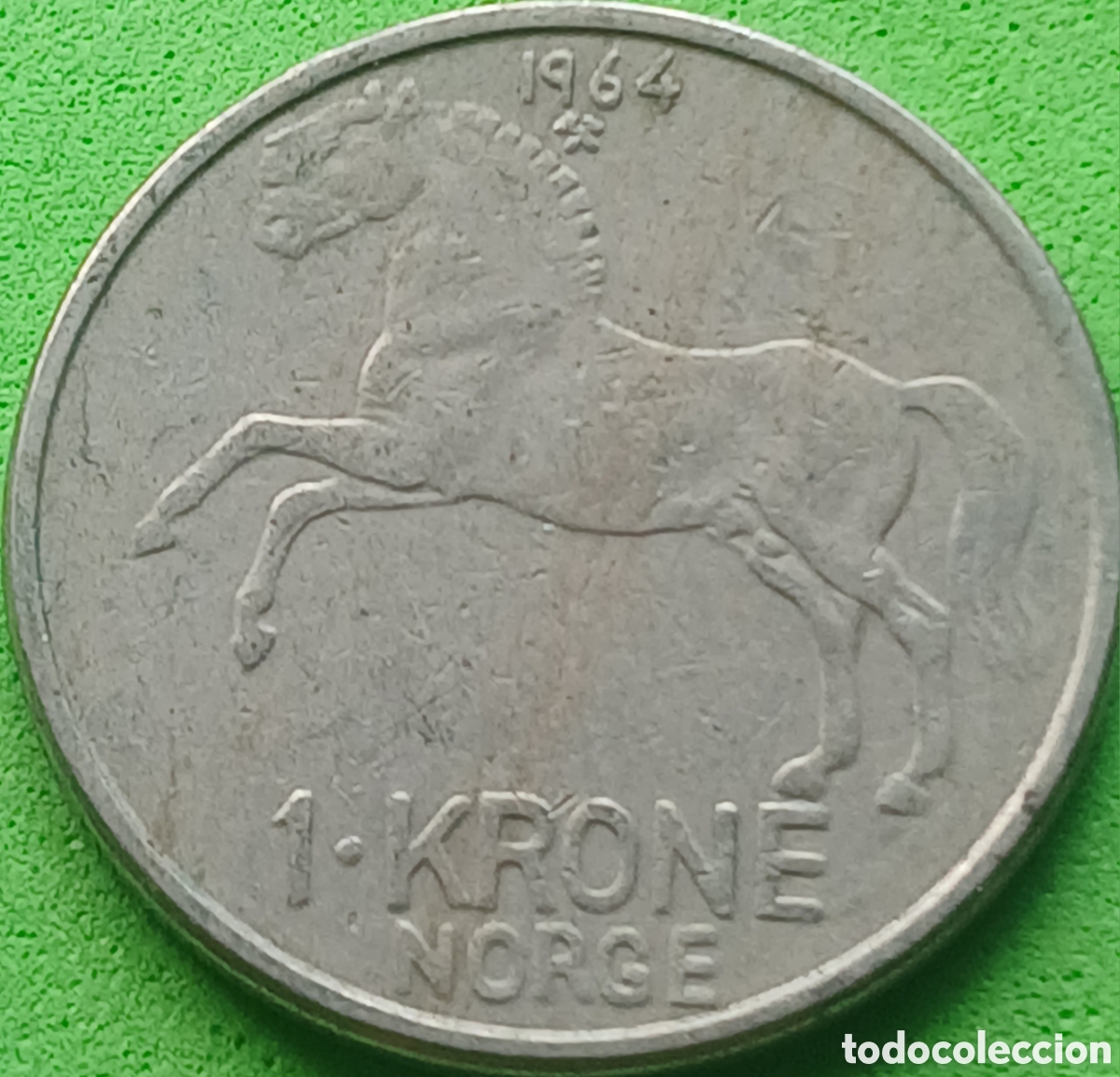 Monedas antiguas de Europa: Noruega 1 corona 1964 km#409