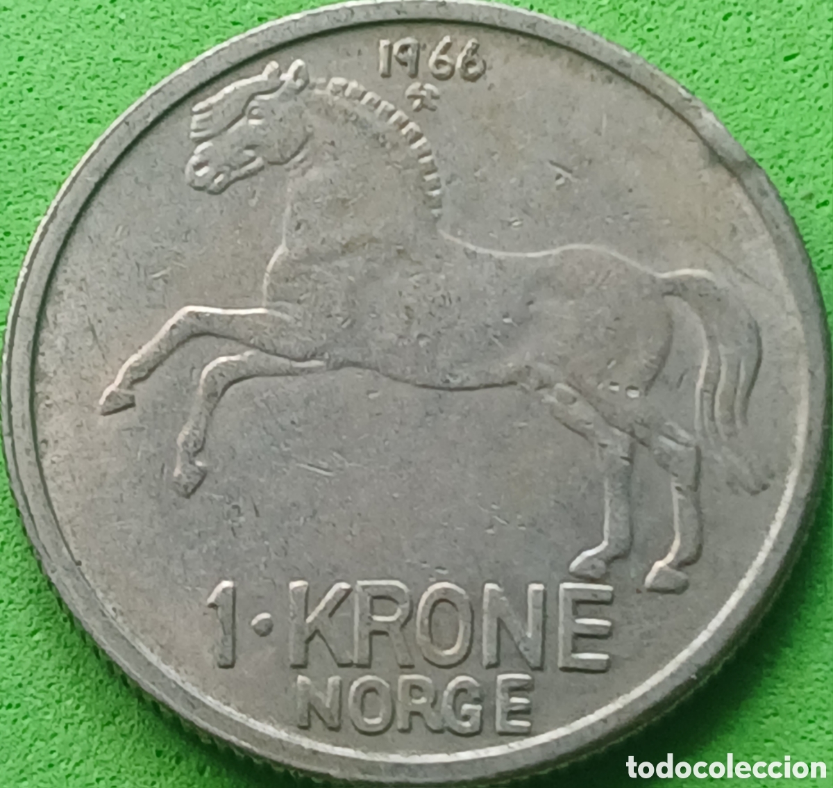 Monedas antiguas de Europa: Noruega 1 corona 1966 km#409