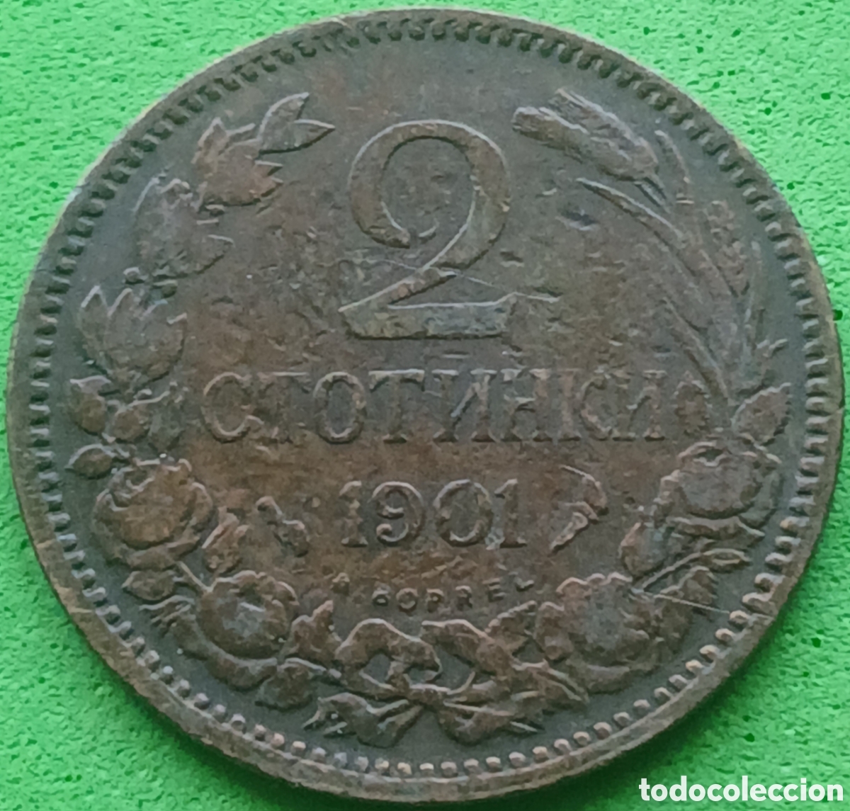 Monedas antiguas de Europa: Bulgaria 2 stotinki 1901 km#23.1