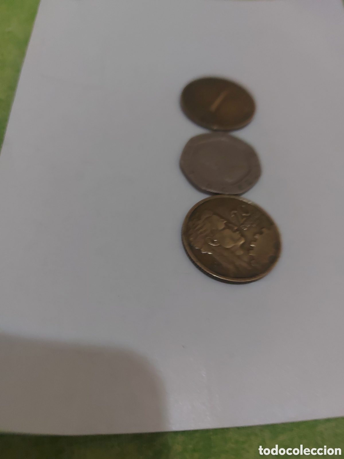 Monedas antiguas de Europa: 3 monedas de3 paises d