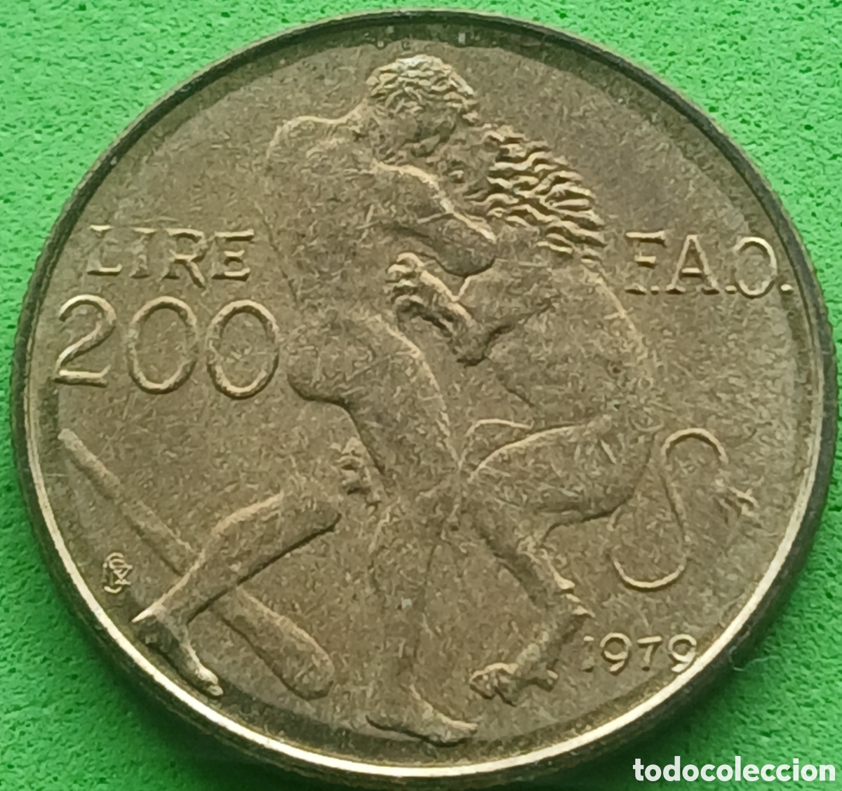 Monedas antiguas de Europa: San Marino 200 liras 1979 km#96 FAO/ &Oacute;rganos institucionales del estado