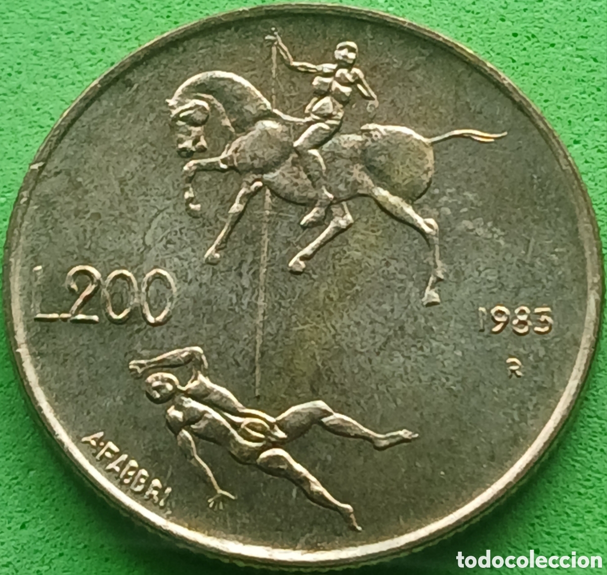 Monnaies anciennes de Europe: San Marino 200 liras 1983 km#152 Amenaza Nuclear