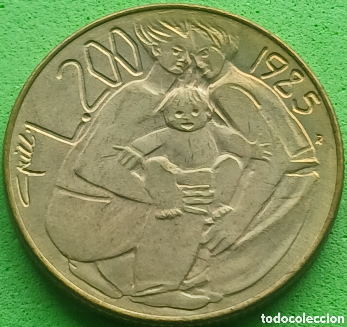 Monnaies anciennes de Europe: San Marino 200 liras 1985 km#180 Lucha contra las drogas