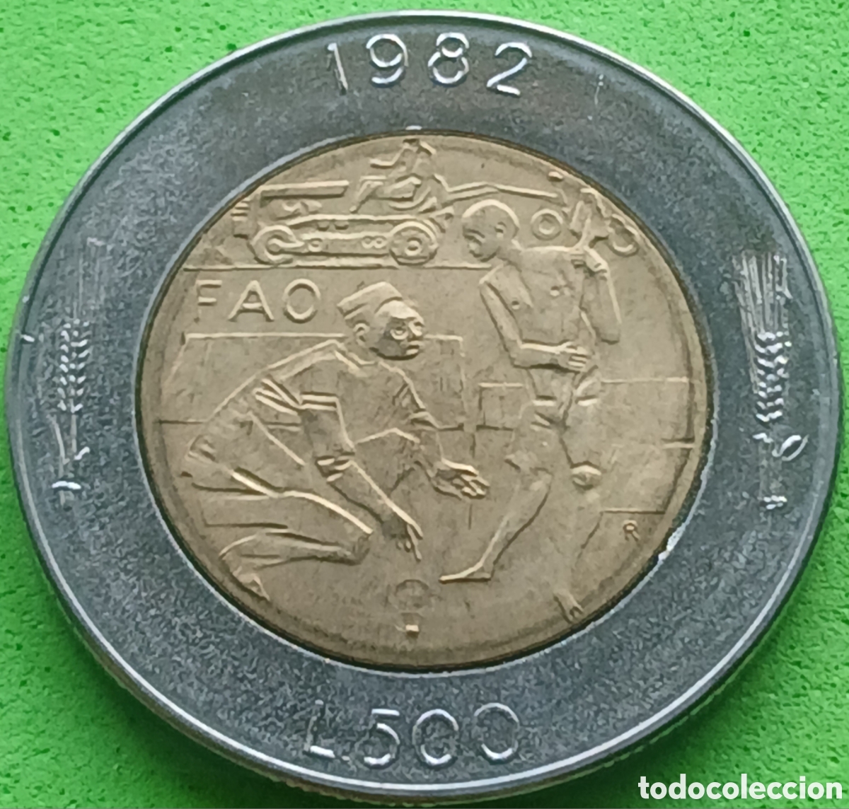 Monnaies anciennes de Europe: San Marino 500 liras 1982 km#140 Logros Sociales
