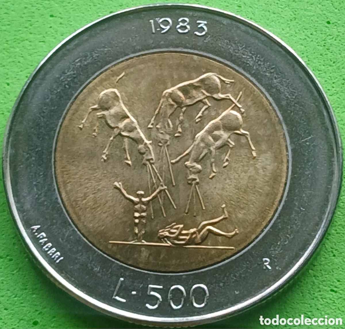 Monnaies anciennes de Europe: San Marino 500 liras 1983 km#153 Amenaza Nuclear