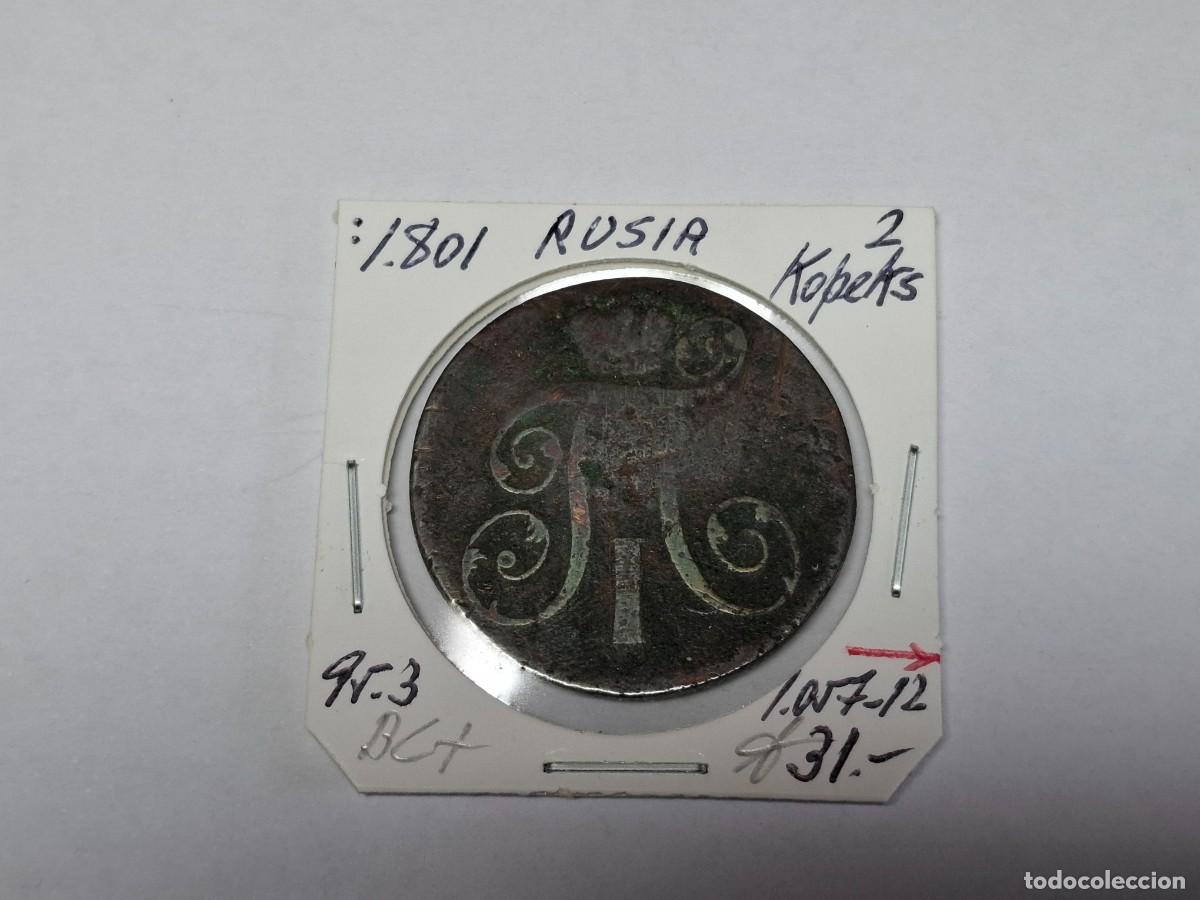 Monedas antiguas de Europa: 2 KOPEKS de 1801 KM 95.3 RUSIA en BC+