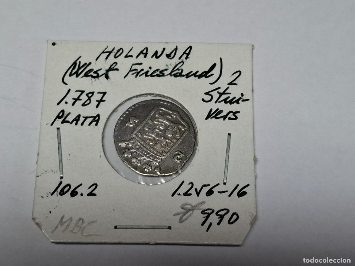 Monedas antiguas de Europa: 2 STUVERS de 1787 de PLATA KM 106.2 HOLANDA en MBC