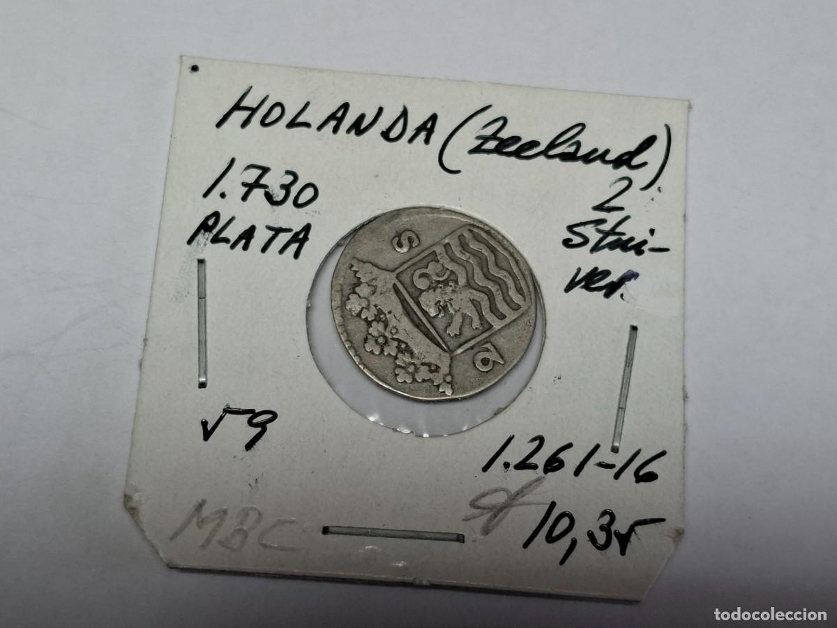 Monedas antiguas de Europa: 2 STUVERS de 1730 de PLATA KM 59 HOLANDA en MBC