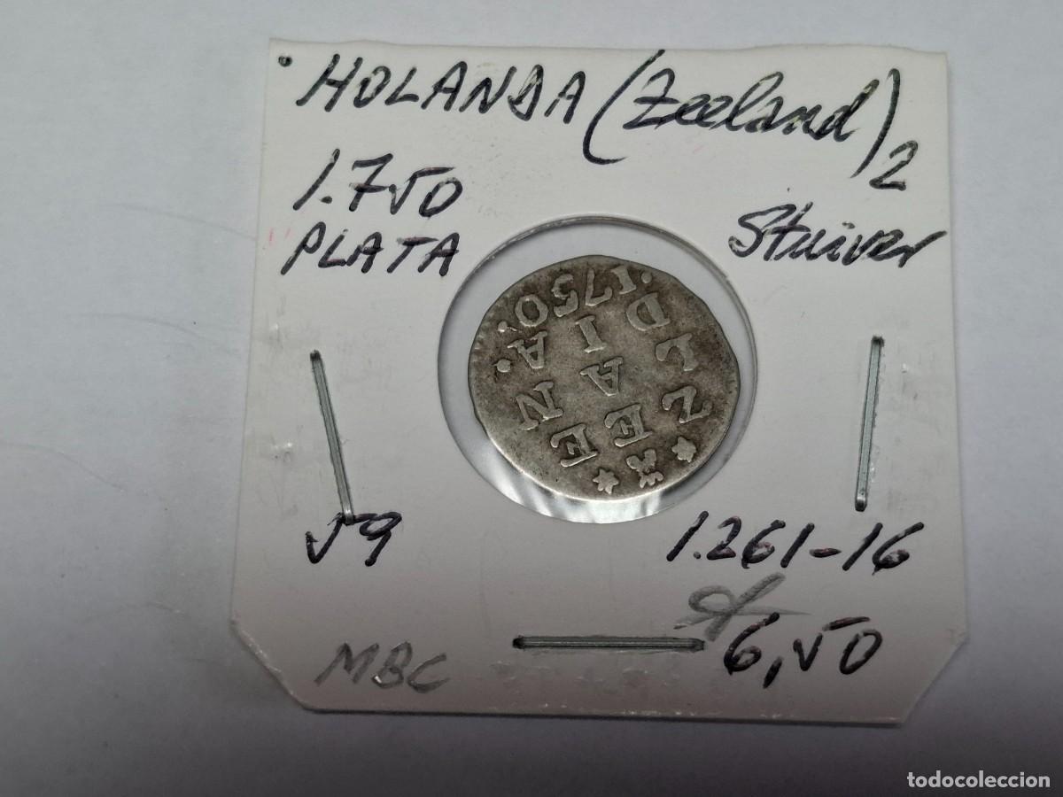 Monedas antiguas de Europa: 2 STUVERS de 1750 de PLATA KM 59 HOLANDA en MBC