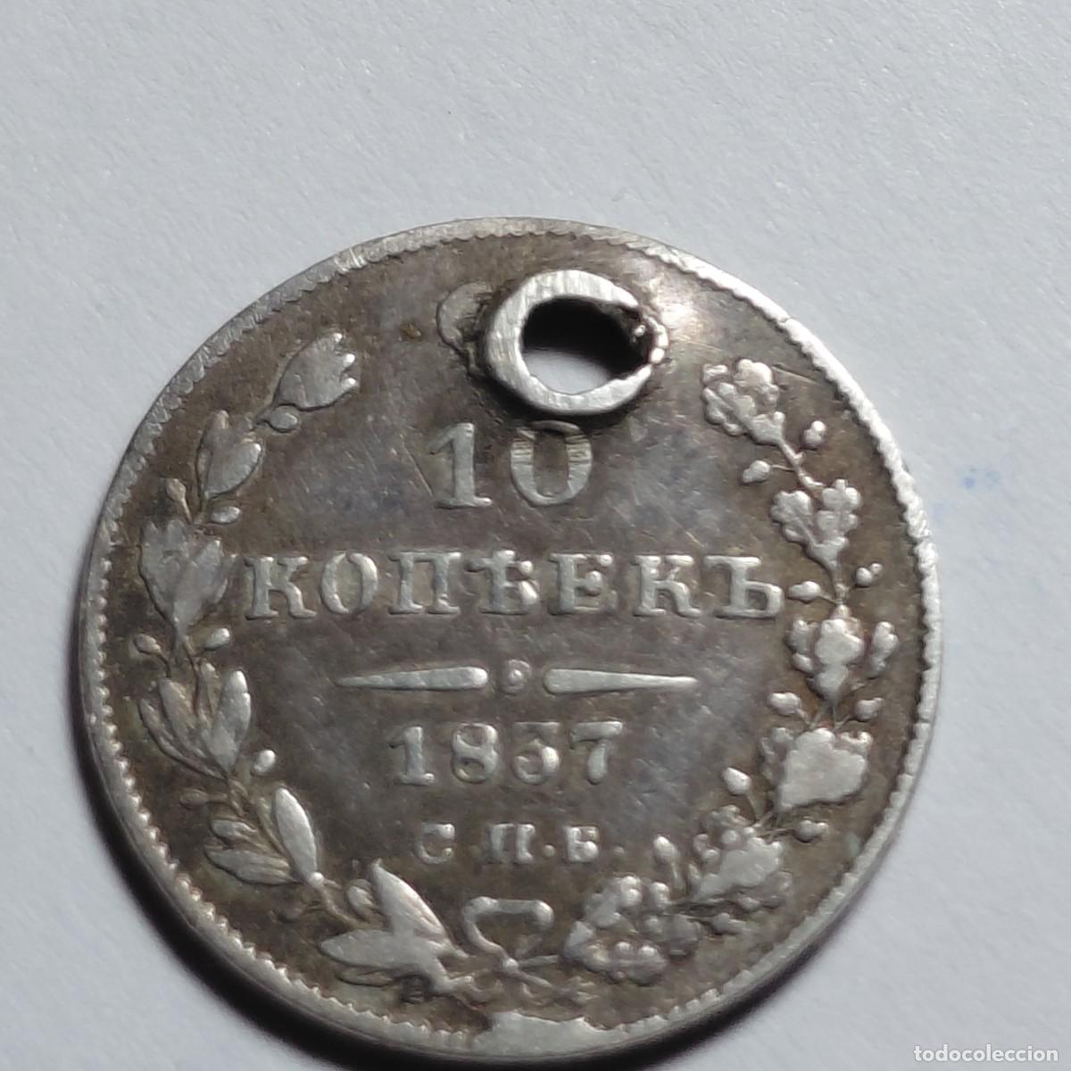 Monedas antiguas de Europa: RUSIA - 10 Kopek 1937 C#164 - PLATA