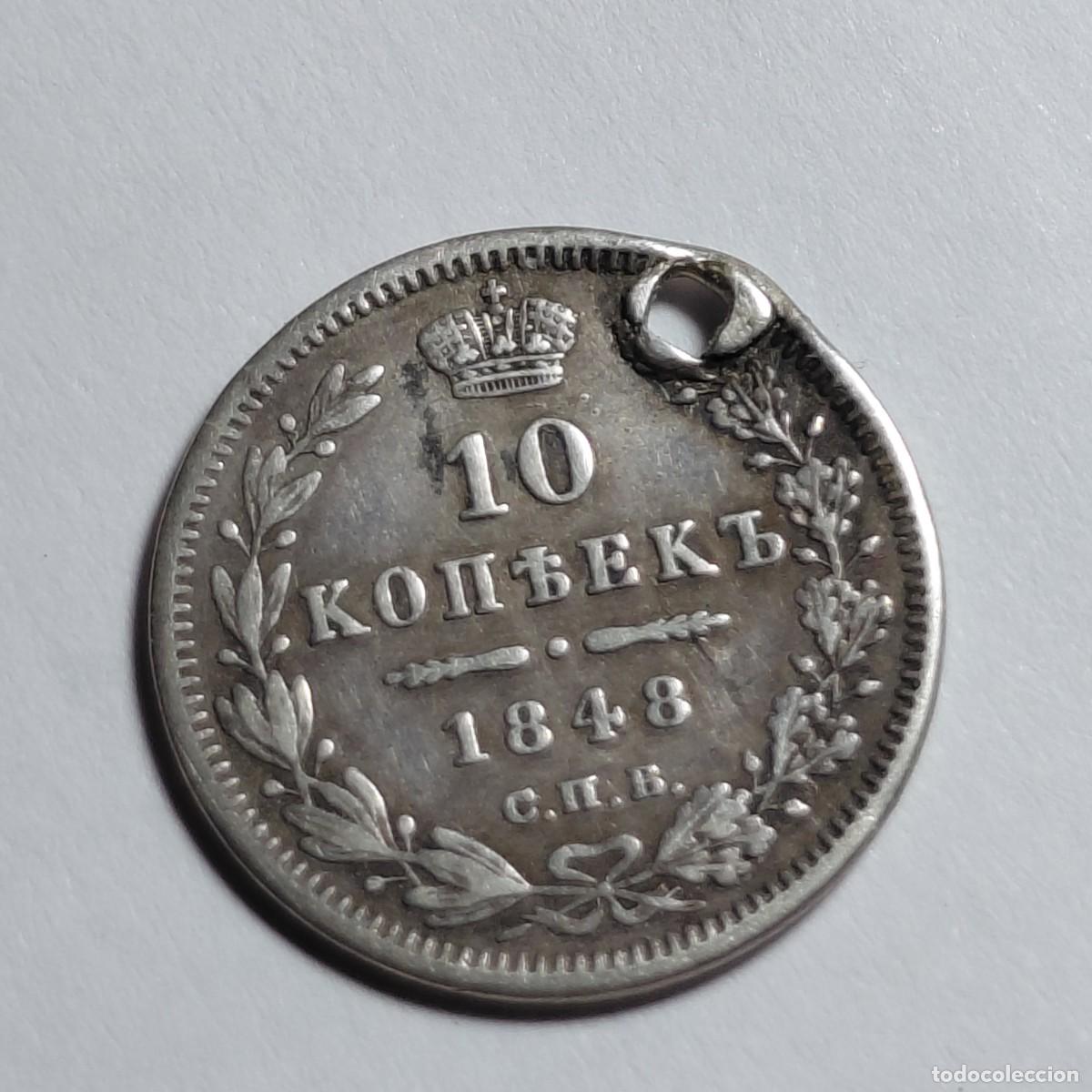 Monedas antiguas de Europa: RUSIA - 10 Kopek 1948 C#164 - PLATA