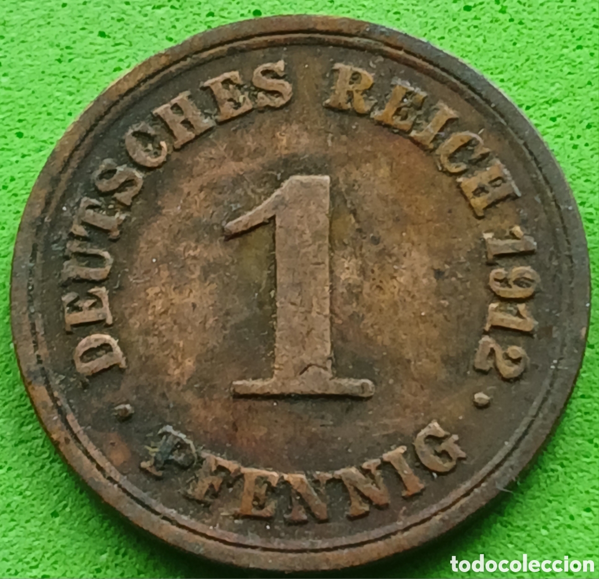 Monedas antiguas de Europa: Alemania Imperio 1 pfennig 1912 F km#10