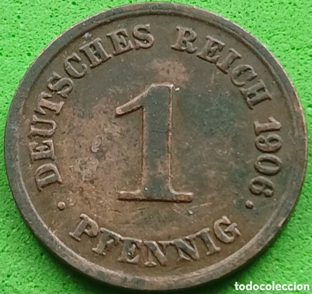 Monedas antiguas de Europa: Alemania Imperio 1 pfennig 1906 G km#10 poco com&uacute;n!