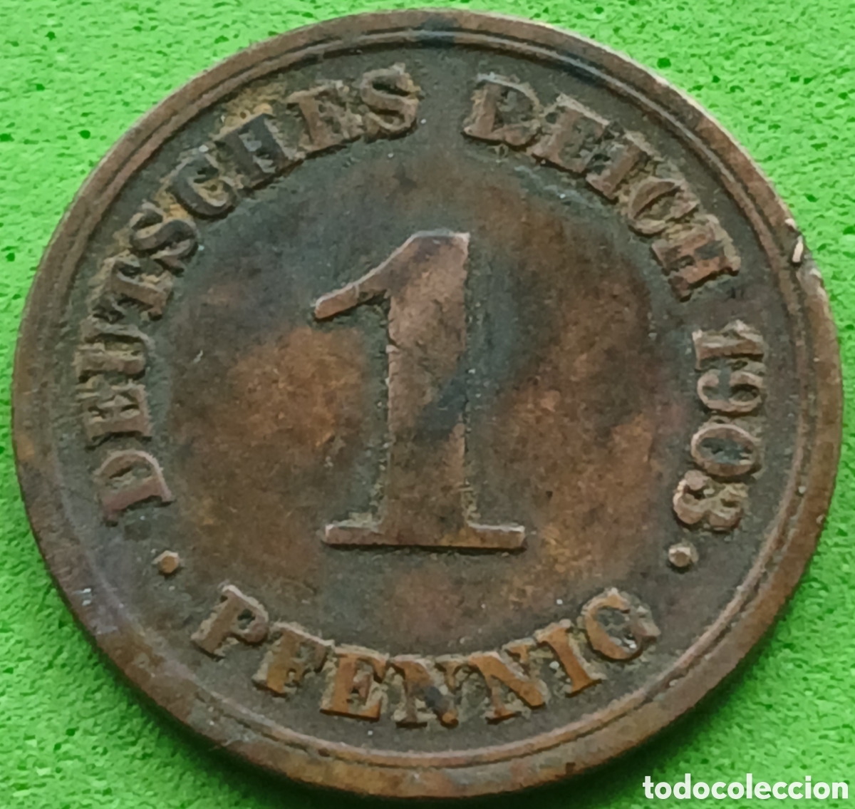 Monedas antiguas de Europa: Alemania Imperio 1 pfennig 1903 E km#10 ESCASA!!