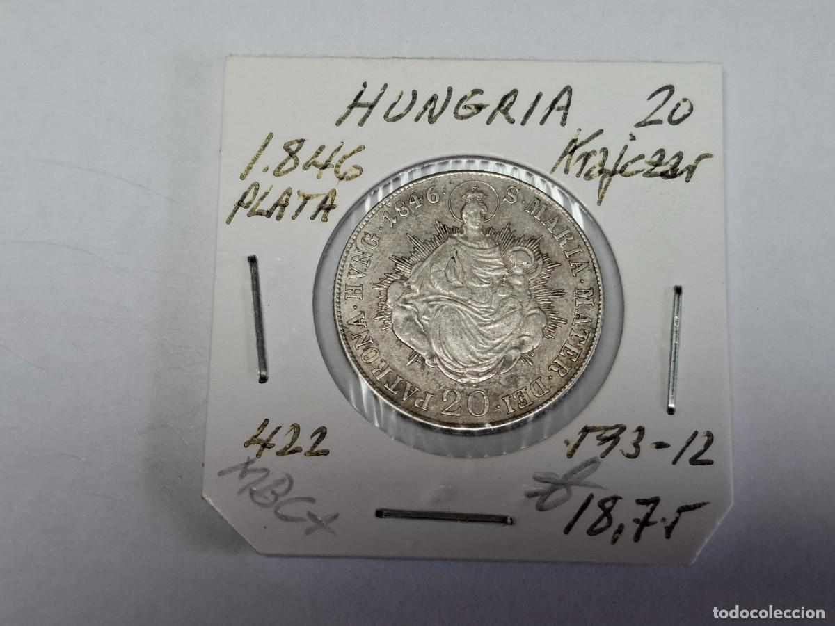 Monedas antiguas de Europa: 20 KRAJCZAR de PLATA de 1846 KM 422 HUNGR&Iacute;A en MBC+