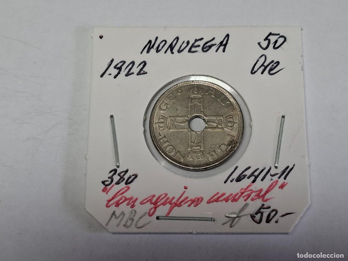 Monedas antiguas de Europa: 50 ORE de 1922 KM 380 NORUEGA en MBC