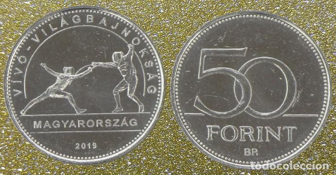 Monedas antiguas de Europa: Hungr&iacute;a 50 Forint moneda conmemorativa 2019 Campeonato Mundial de Esgrima