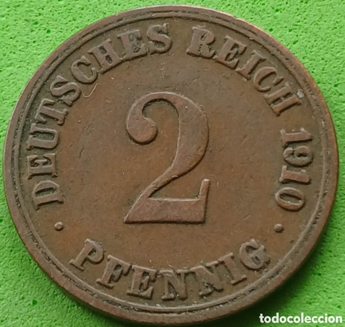 Monnaies anciennes de Europe: Alemania Imperio 2 pfennig 1910 A km#16